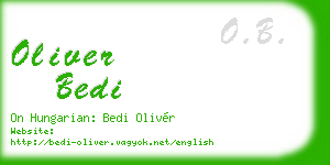 oliver bedi business card